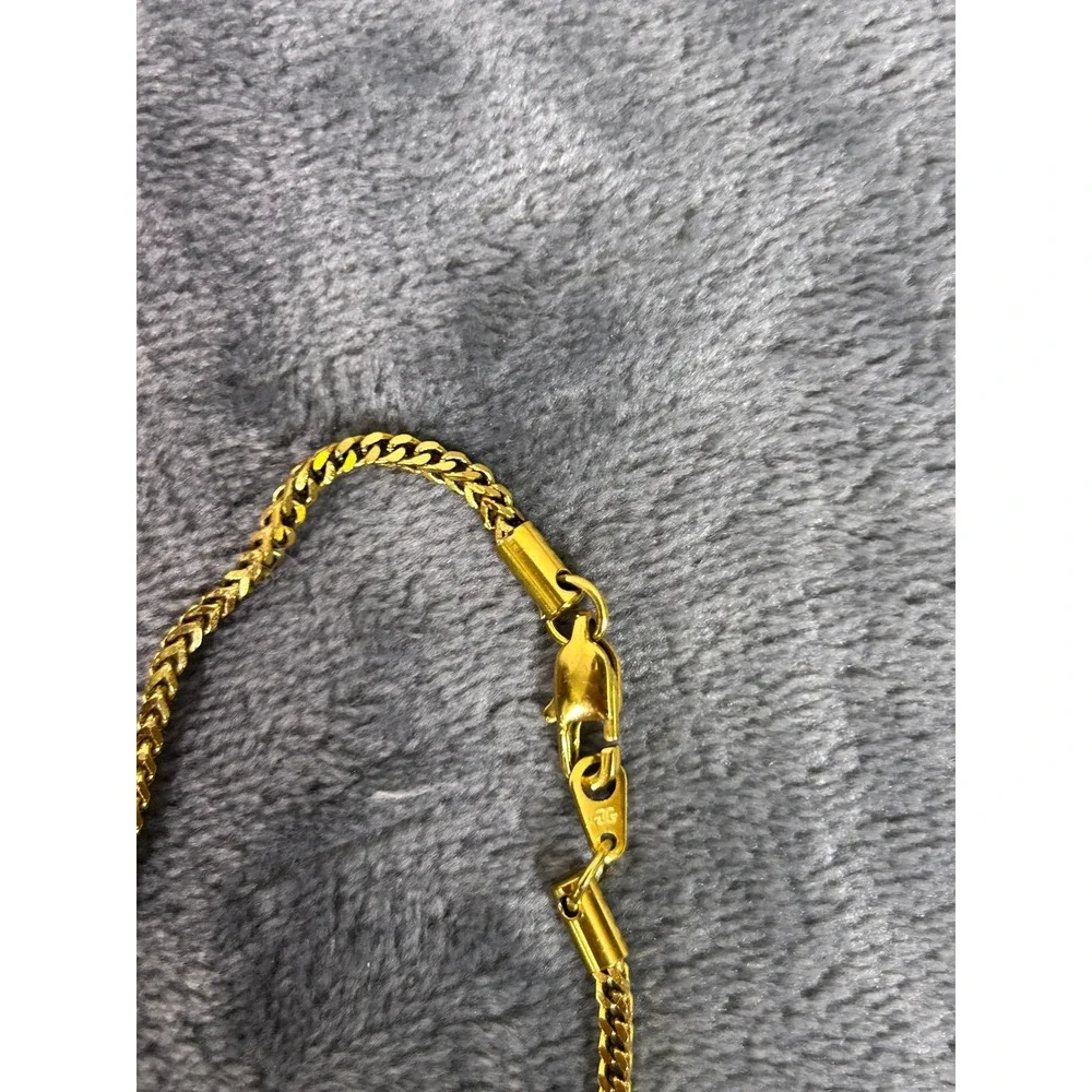 Gold Gods 18K Angel Pendant Necklace Mens Fashion 28 Inch Rope Chain Jewelry